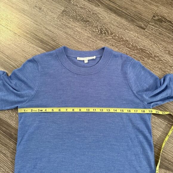 Veronica Beard Roscoe Mixed Media Sweater In Blue - Picture 6 of 9